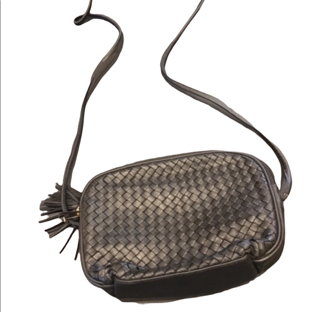 NEW Black leather cross body bag